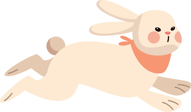 可爱的兔子跑图片下载
