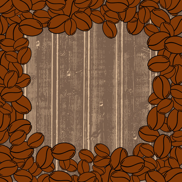 空白咖啡豆框图片下载