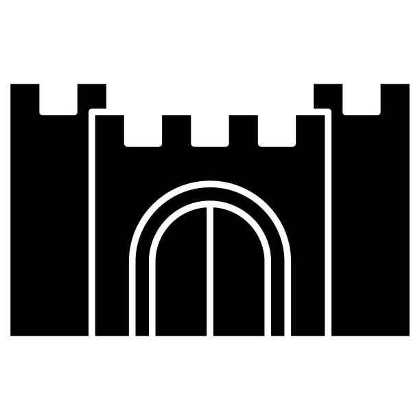 堡垒图标设计模板矢量插图图片下载