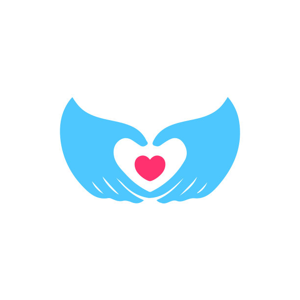 爱心关怀标志设计模板手握爱心图片下载