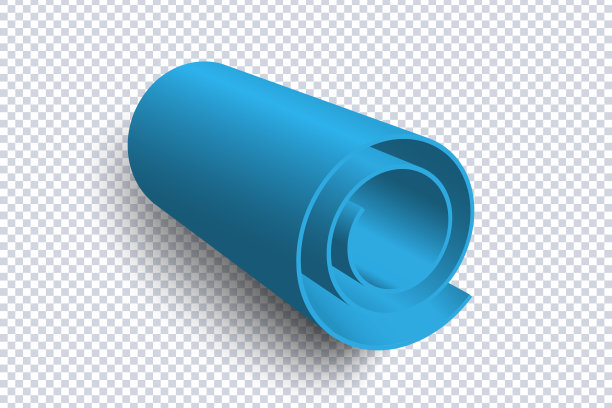 卷瑜伽垫雕文图标图片下载