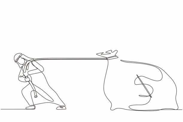 阿拉伯单线连续绘图图片下载