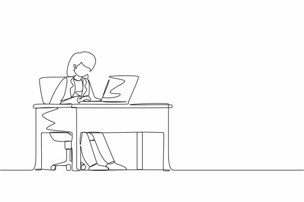 连续一行画女作品中图片下载