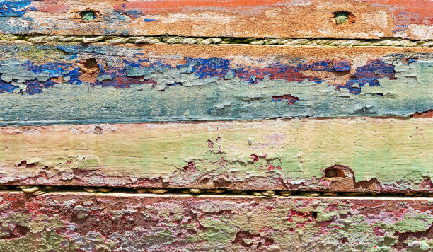 海岸木材和剥落油漆质地。图片下载