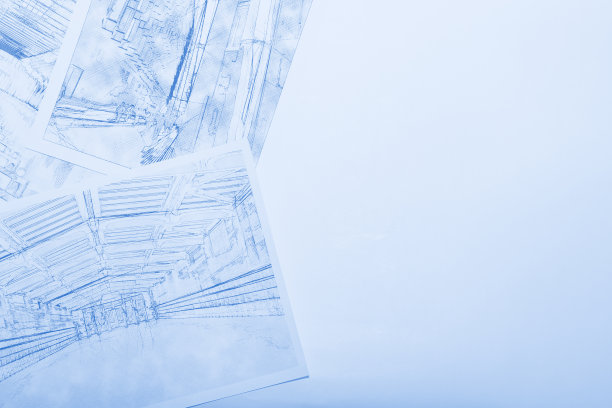有建筑图纸背景。建筑物和隧道的草图。图片下载