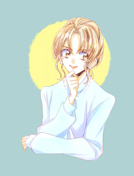 一个乐观的女人的插图图片下载