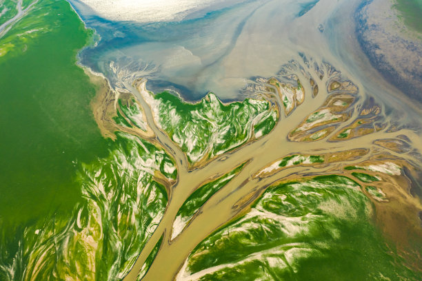 中国江西鄱阳湖干旱景象图片下载