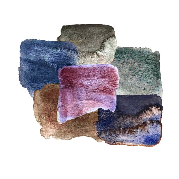 一套水彩污渍。抽象的背景。图片下载