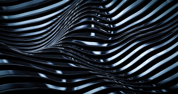 抽象波浪抛光金属层背景。商业背景图片下载