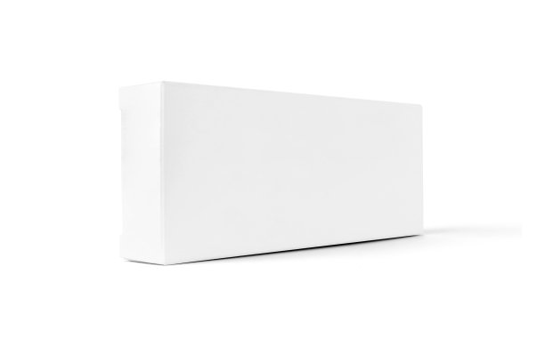空白的白色纸盒产品设计模型隔离在白色背景图片下载
