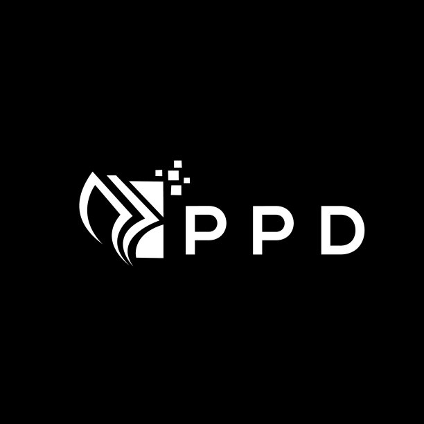 PPD信用维修会计标志设计上的黑色图片下载