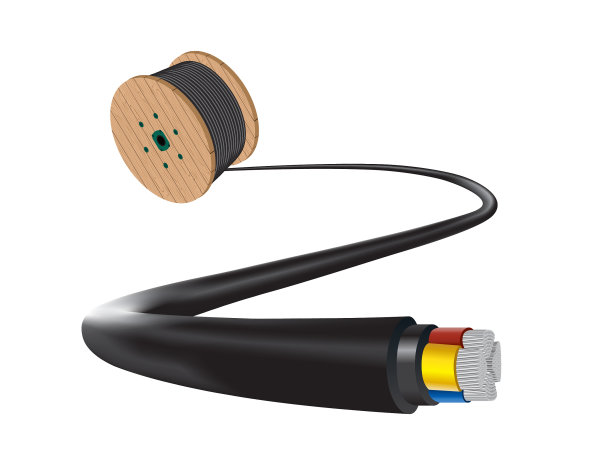 白色背景上的电线。图片下载