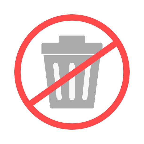 不准将垃圾倾倒在垃圾桶内。向量。图片下载