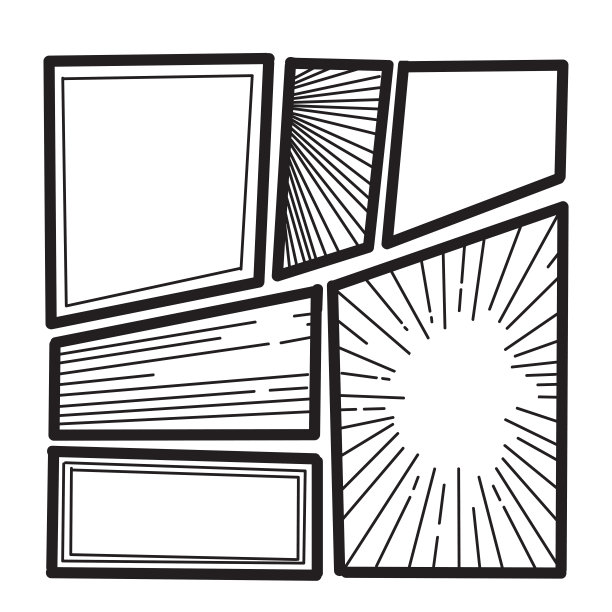 手绘涂鸦日本漫画框架插图矢量图片下载