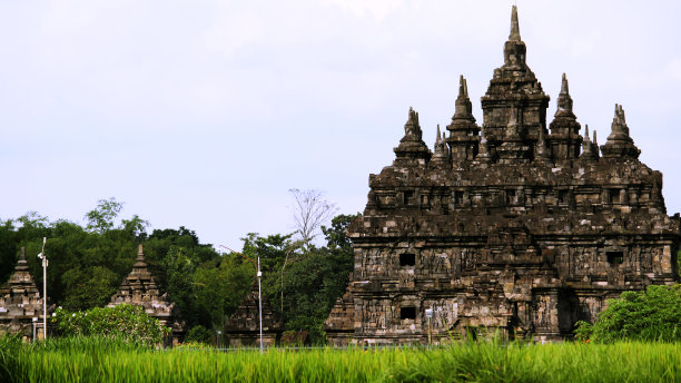 蒲山寺与稻田之美图片下载