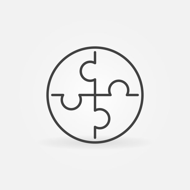 益智线性矢量概念圆形图标图片下载