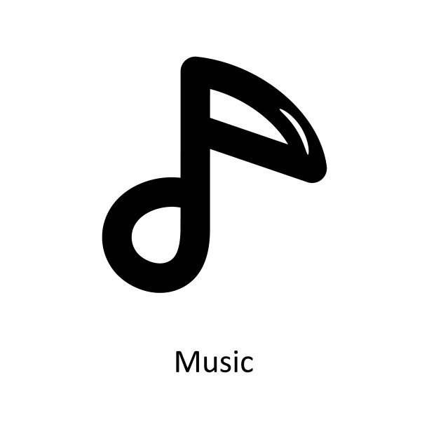 音乐固体图标设计插图。媒体控制符号在白色背景EPS 10文件图片下载