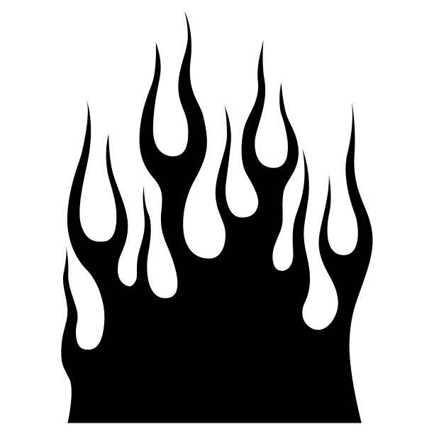 火焰孤立在白色背景上。部落纹身设计。图片下载