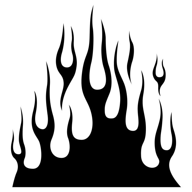 火焰孤立在白色背景上。部落纹身设计。图片下载