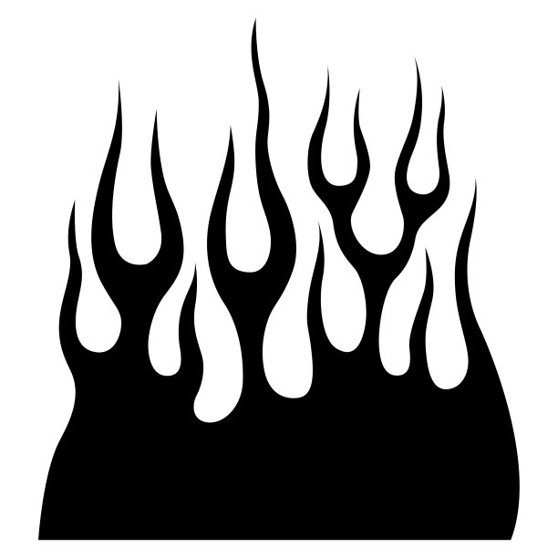 火焰孤立在白色背景上。部落纹身设计。图片下载