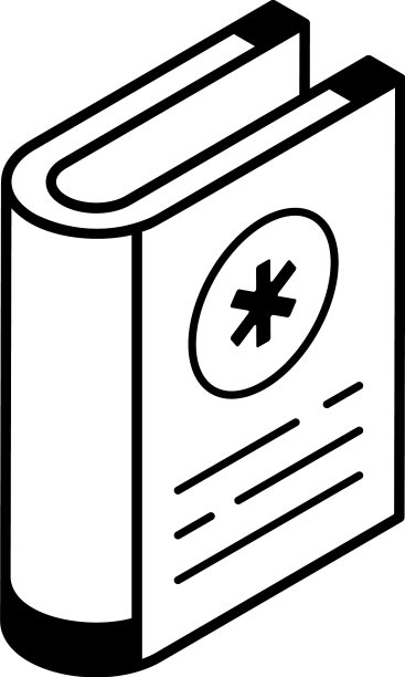 现代2.5D医学书籍线性图标图片下载