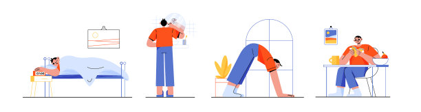 早晨的例行公事，男人醒来后图片下载