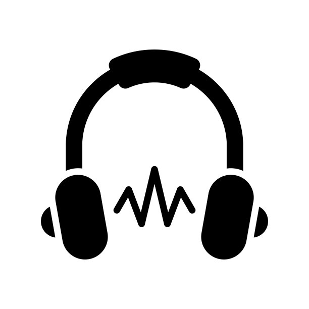 耳机轮廓图标。在线教育和学习理念。有声书和电子书黑色图标。远程教育的概念。耳机象形图。向量孤立的插图图片下载