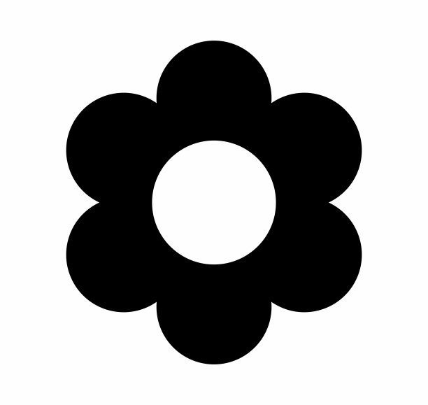 花朵图标矢量平面风格图片下载