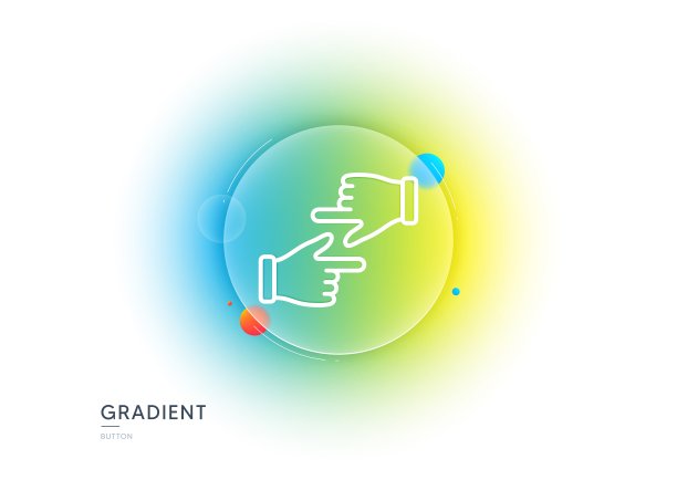 点击手线图标。一个手指头的手势。梯度模糊按钮。向量图片下载