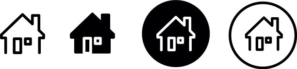 独立的房子图标网络图标集图片下载