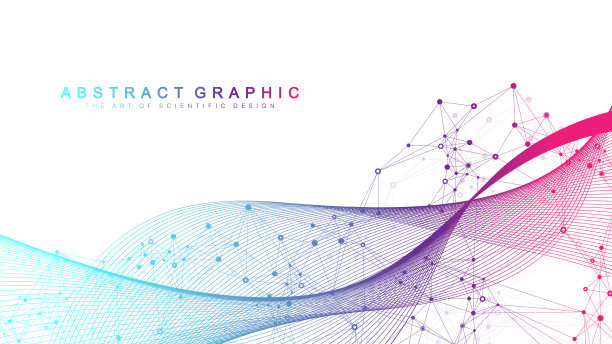 几何抽象背景与连接的线条图片下载