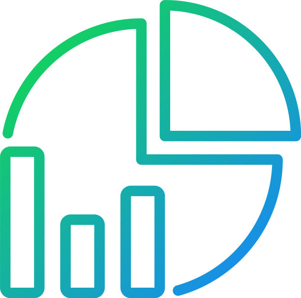 饼图像素完美渐变线性图标图片下载