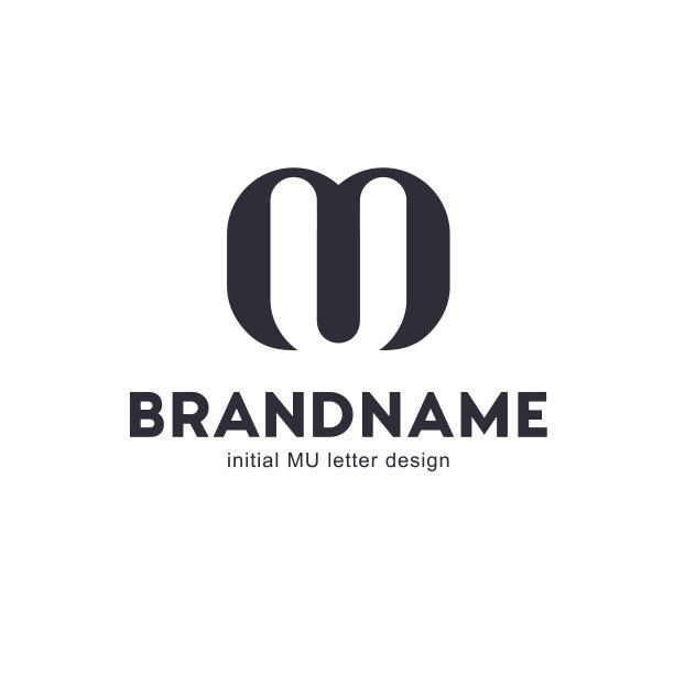 字母M和U矢量设计模板。图片下载