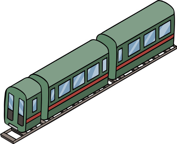 绿色铁路车厢图片下载