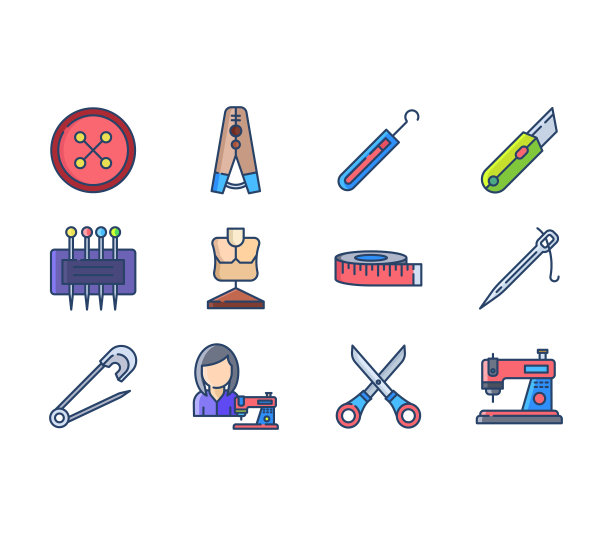 缝纫和剪裁套装图片下载