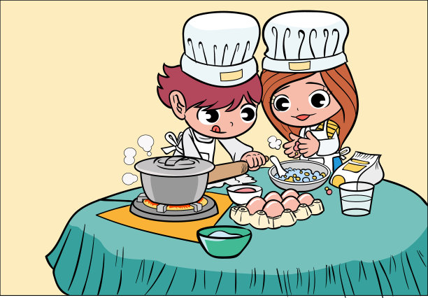 做甜点的卡通图片下载