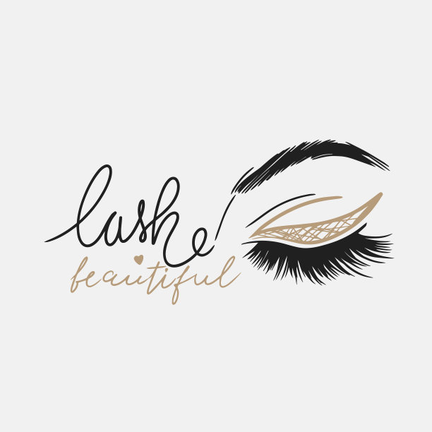 睫毛是美丽的手写字母图片下载