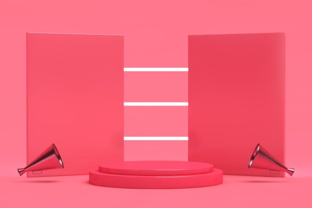 产品展示的现代3D抽象背景平台图片下载