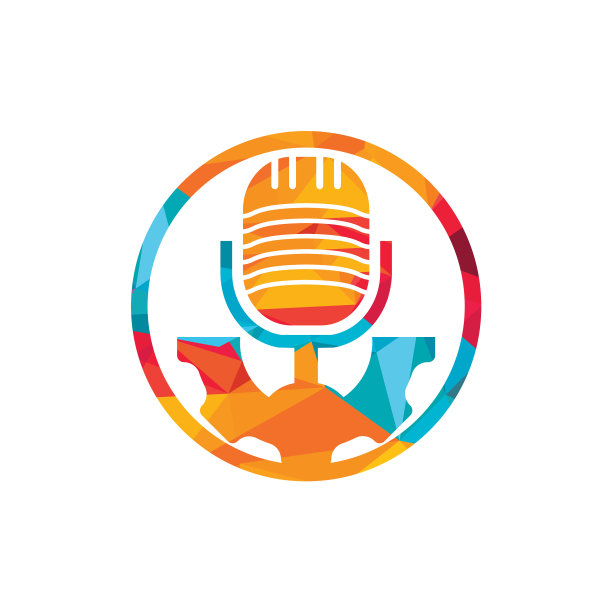 齿轮播客标志设计模板图片下载