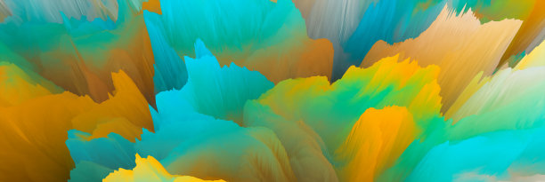 神奇的世界。超现实主义的景观。抽象的奇幻背景。三维演示图片下载