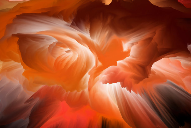 神奇的世界。色彩斑斓的抽象幻想背景，超现实的梦幻景观。三维演示图片下载