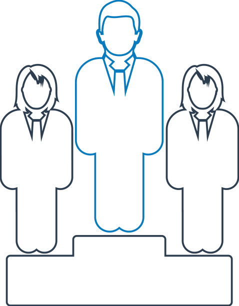 商业领袖图标线风格eps图片下载