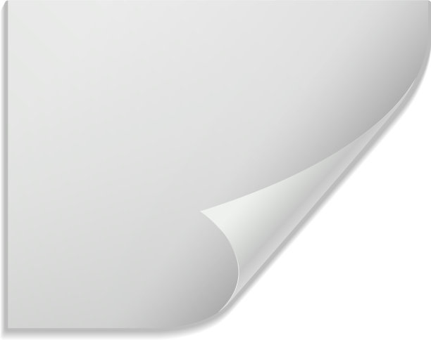 卷角贴纸矩形纸逼真图片下载