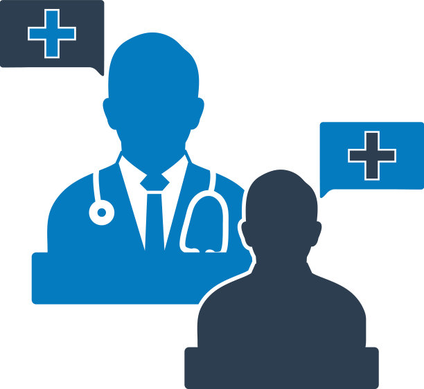 医疗顾问图标扁平风格eps图片下载