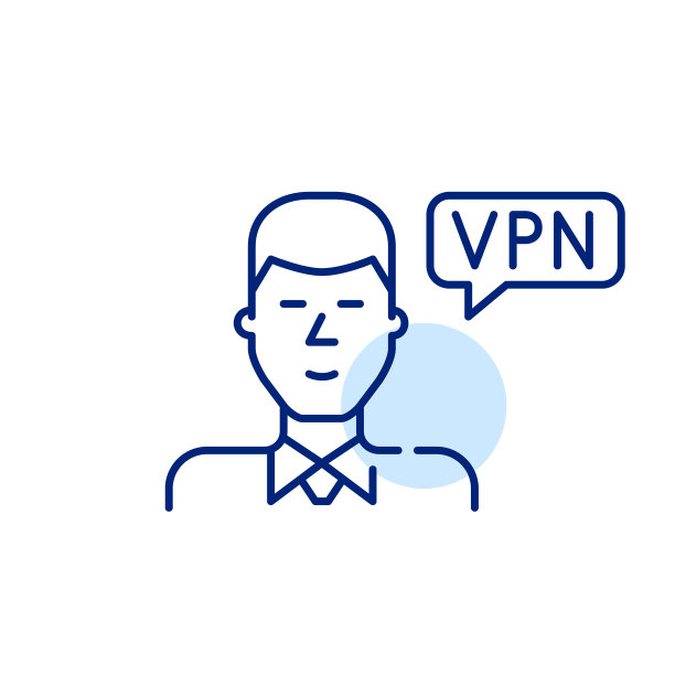 VPN用户像素完美可编辑描边线条艺术图片下载