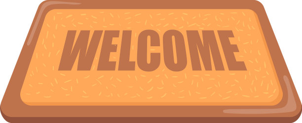 欢迎地毯门垫图标羊毛卡通地毯图片下载