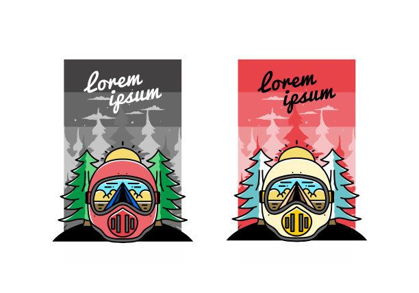 一个带着松树的登山头盔图片下载