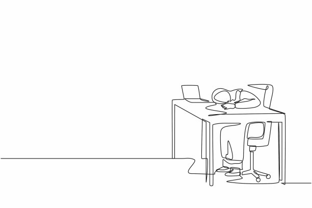 单行画出疲惫不堪的阿拉伯人图片下载