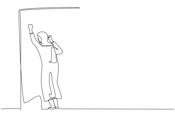 只有一行画着阿拉伯女商人的哭泣图片下载