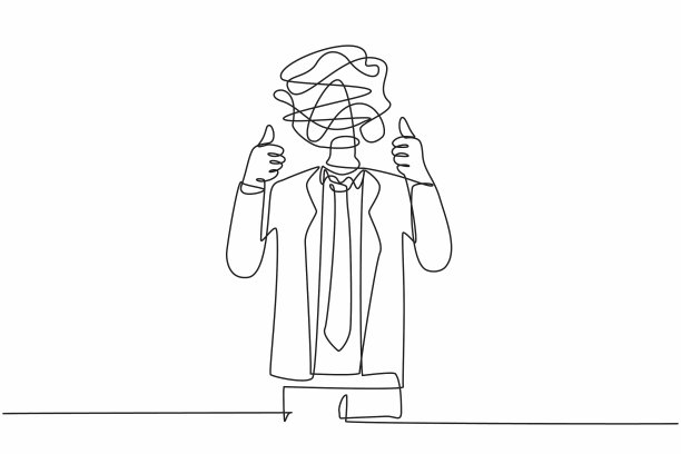 单线画商人用圆图片下载